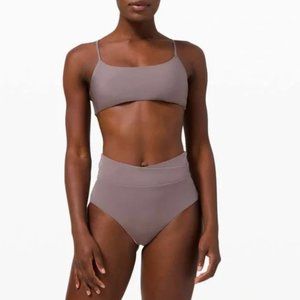 LULULEMON - All That Glimmers Bikini Bottom - Grey / Dusty Pink - S Small  EUC